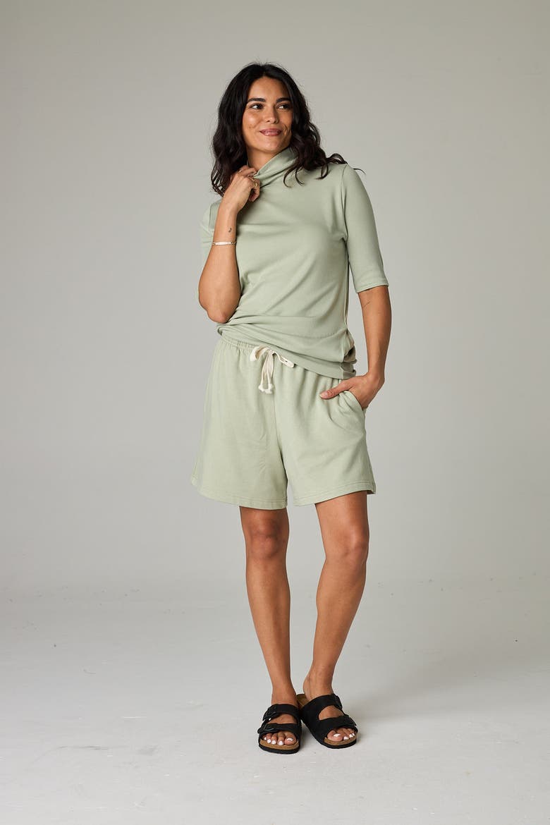 Acadia Aspen Eco-Luxe Rib Short-Sleeve Top - Ultra-Luxe Flow, Alternate, color, Fern