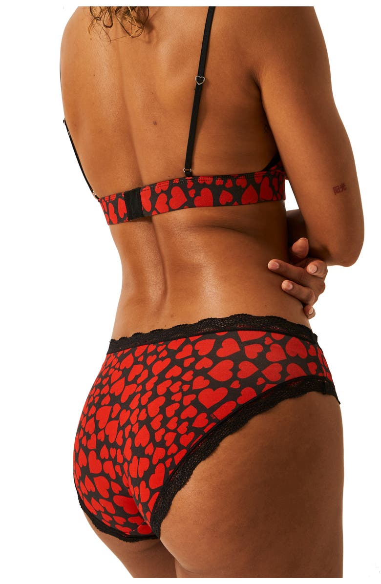 Stripe & Stare Lace Bralette & Original Knicker Set, Alternate, color, 