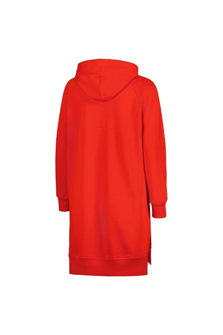 Women's Gameday Couture Scarlet Ohio State Buckeyes Take a Knee Raglan Hooded Sweatshirt Dress, Alternate, color, Scarlet