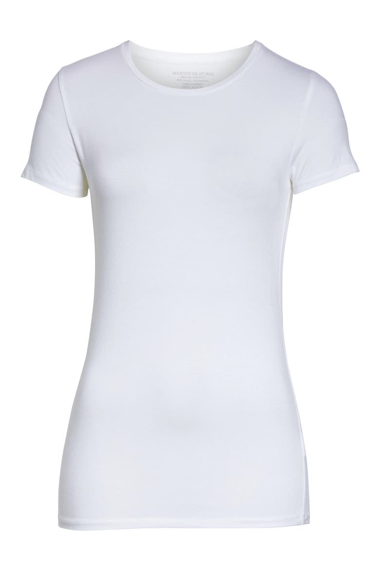 Majestic Knit Tee, Alternate, color, BLANCA