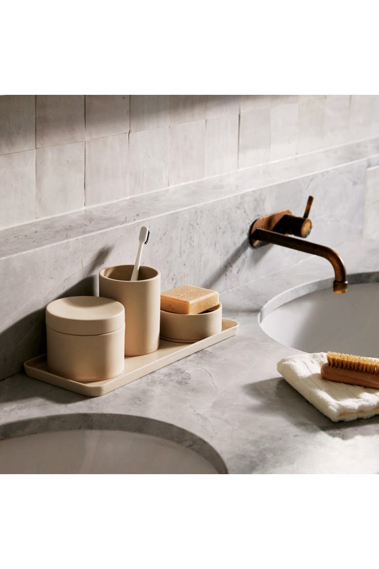 Sabia Soap Dish - Bathroom Accessories - 10cm x 4cm, Alternate, color, Sand