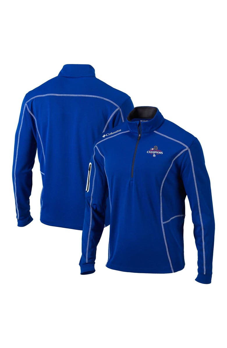 Columbia Men's Columbia  Royal Los Angeles Dodgers 2024 World Series Champions Shotgun Omni-Wick Quarter-Zip Jacket, Main, color, 