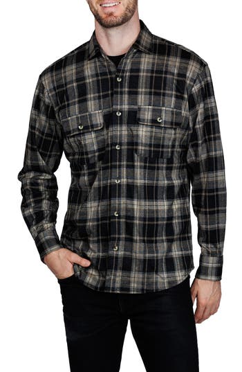 Tailorbyrd Plaid Button-up Shirt In Multi