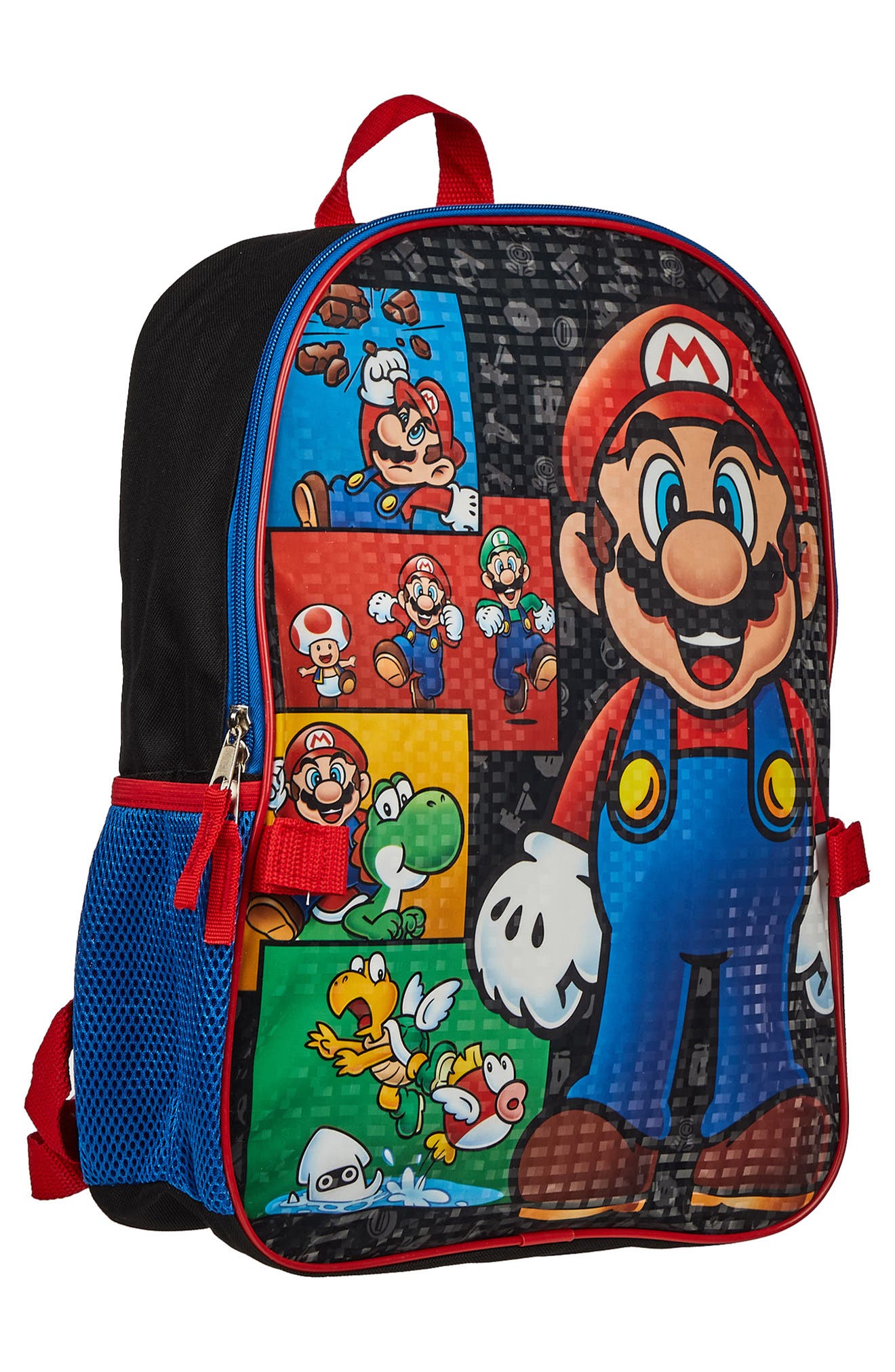 BIOWORLD Mario Backpack with Lunchbox, Alternate, color, 