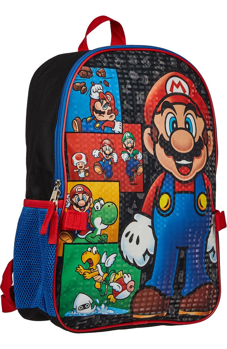 BIOWORLD Mario Backpack with Lunchbox, Alternate, color,