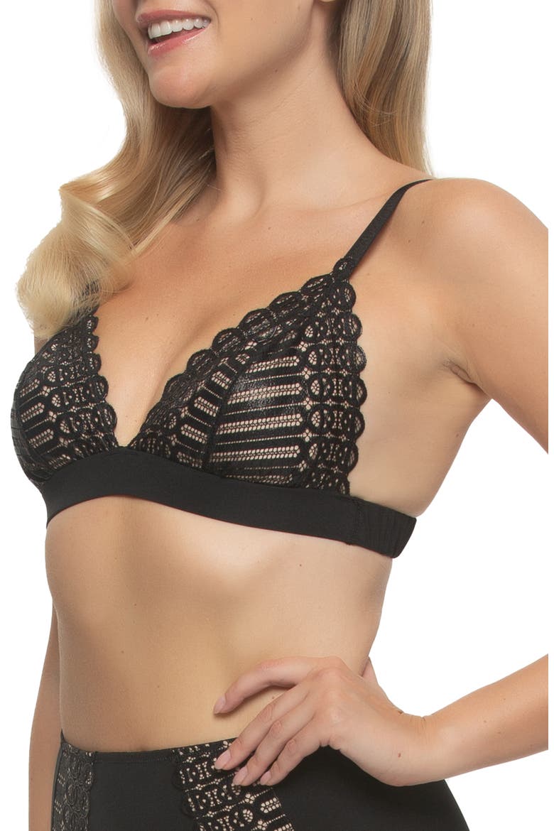 Siren Shimmer Lace Bralette, Alternate, color, BLACK SHIMMER