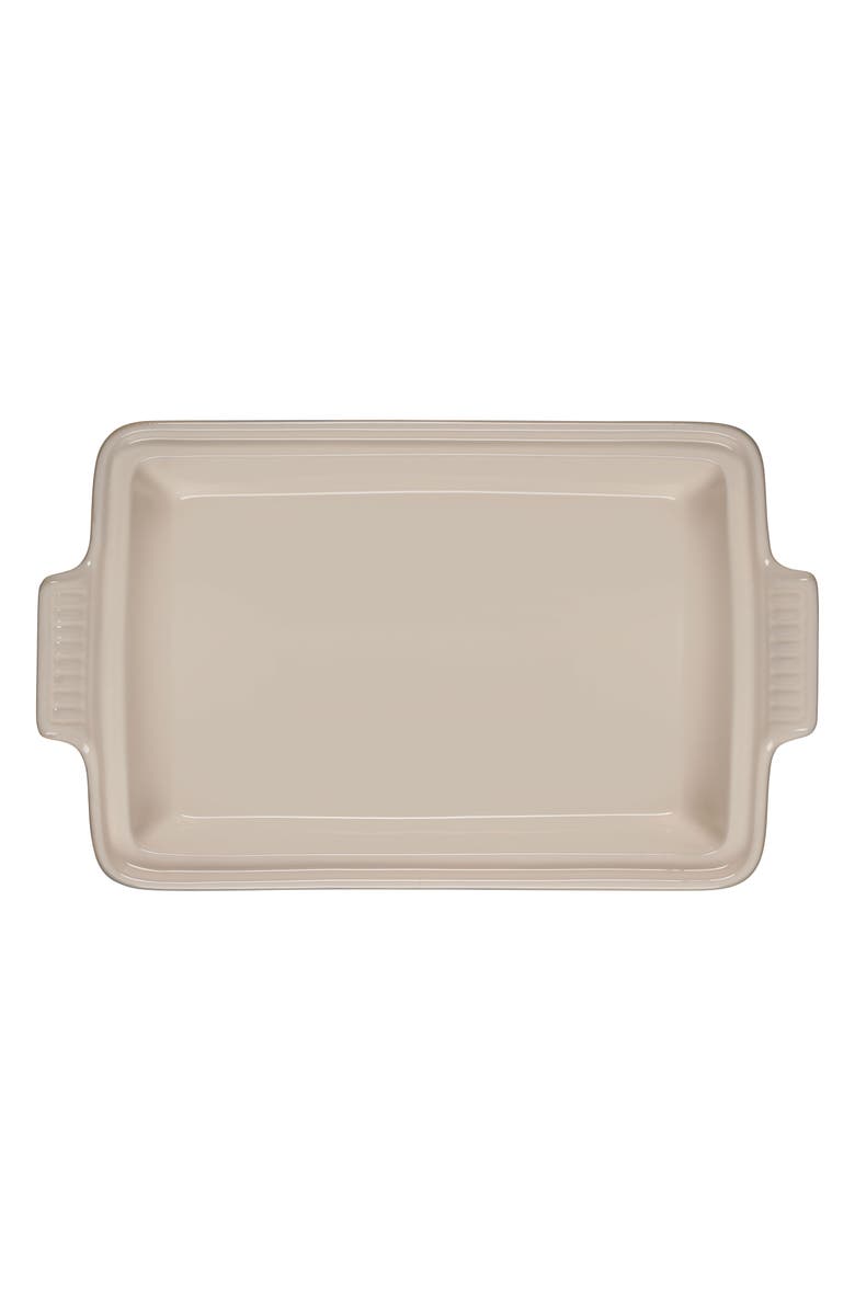 Le Creuset Heritage 4 Quart Covered Rectangular Stoneware Casserole, Alternate, color, Olive