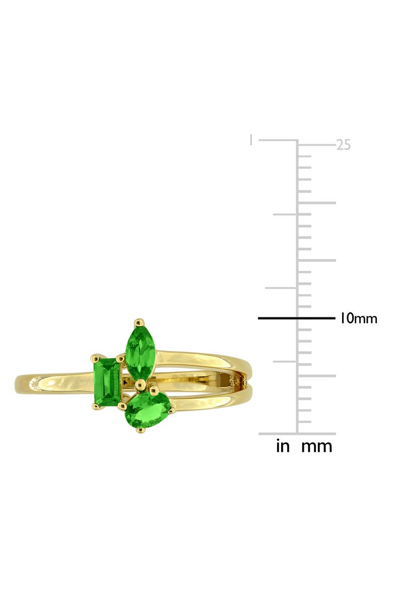 Multiple Cut Tsavorite Cluster Ring, Alternate, color, GREEN