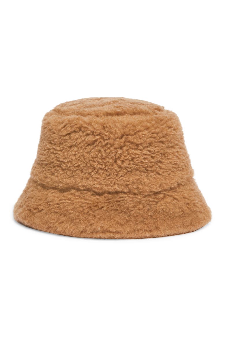 Fiducia Camel Hair Blend Bucket Hat, Main, color, CAMEL