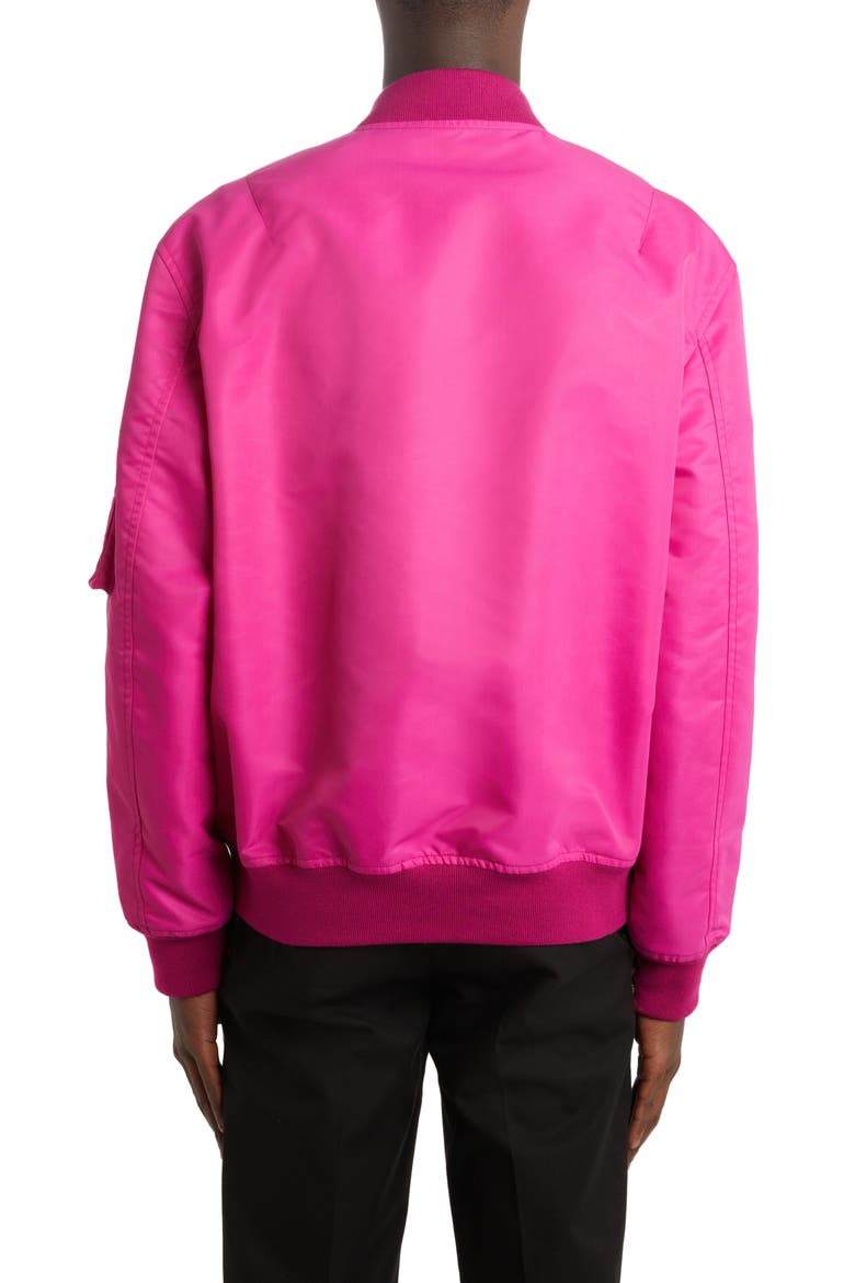 Nylon Bomber Jacket, Alternate, color, PINK PP