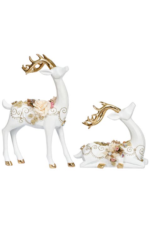 Jeweled Deer, Set of 2