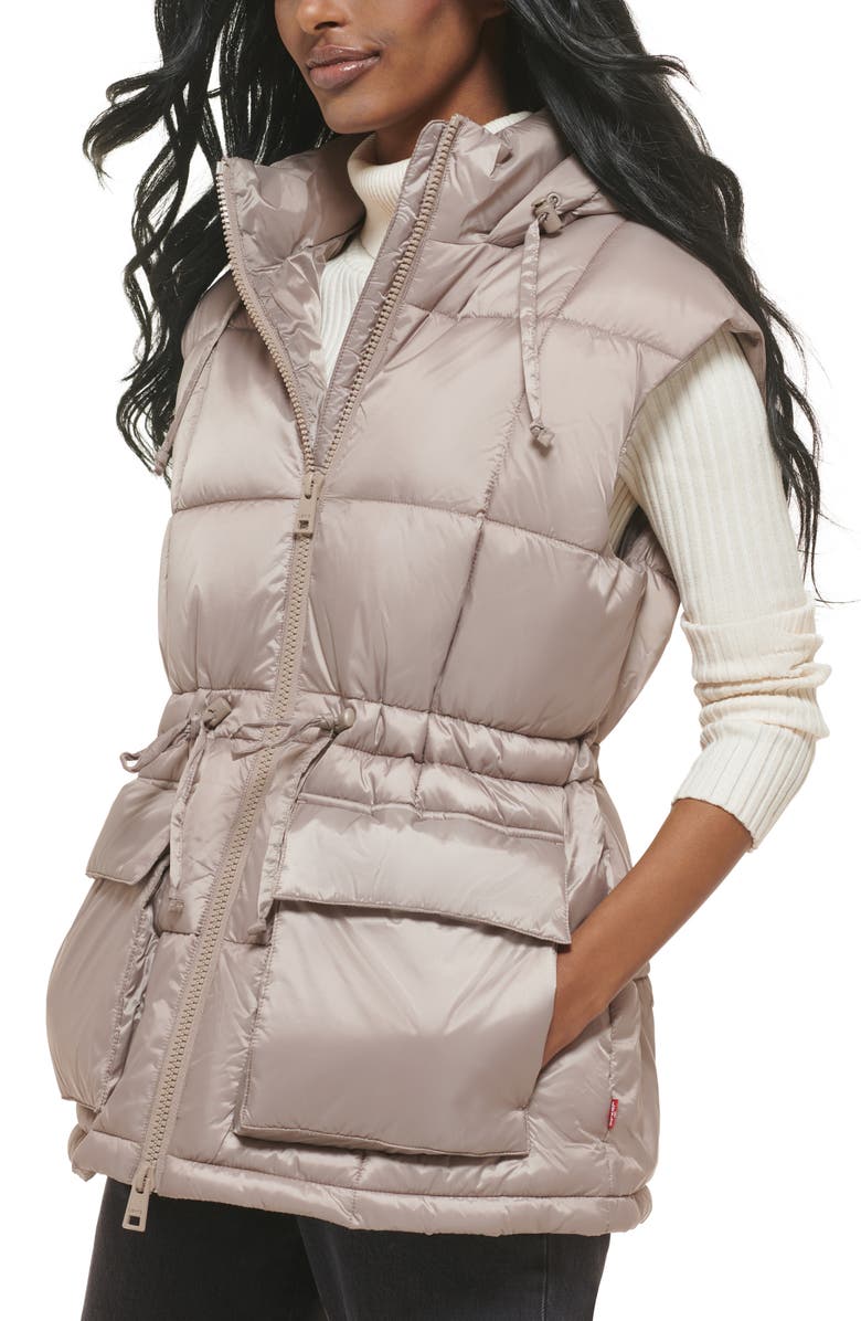 Levi's<sup>®</sup> Cinch Waist Hooded Vest, Alternate, color, 