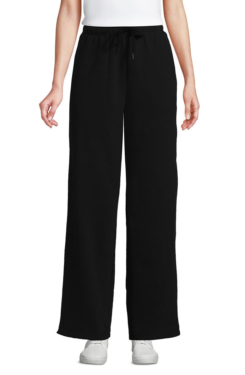 Lands' End Serious Sweats High Rise Relaxed Straight Leg Pants, Main, color, 