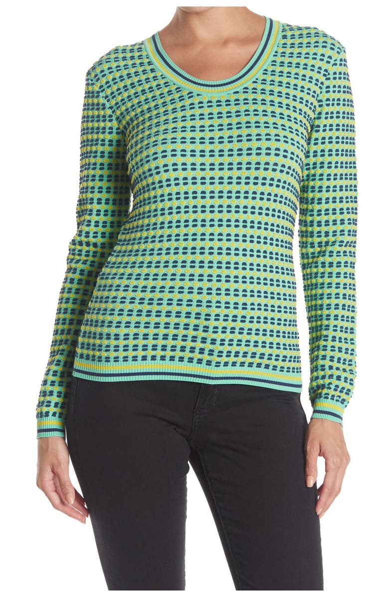 M Missoni Geometric Print Scoop Neck Sweater, Main, color,