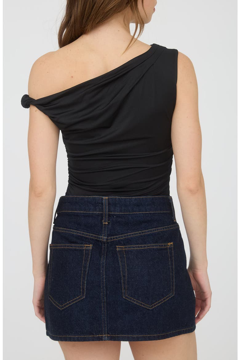 One-Shoulder Top, Alternate, color, BLACK