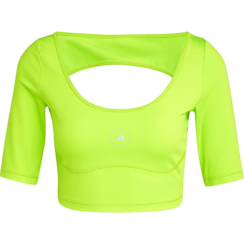 Adidas By Stella Mccartney Back Cutout Crop Top In Multi