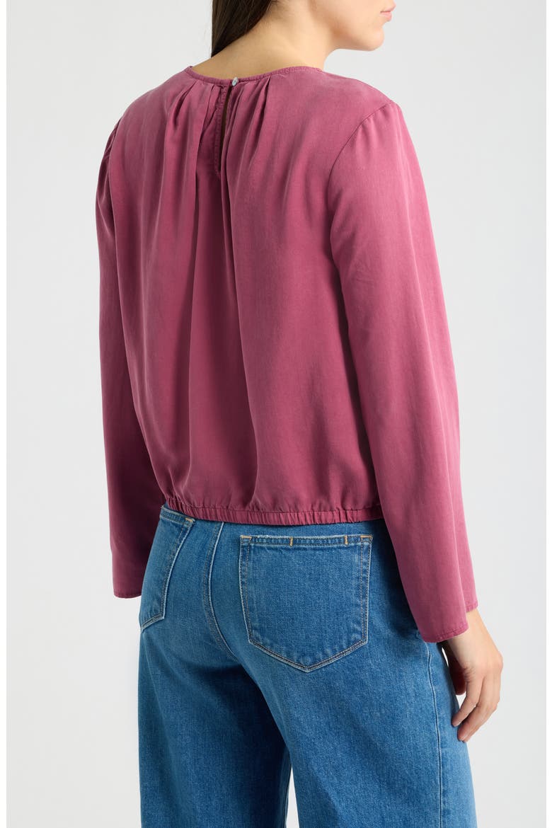 Pleated Top, Alternate, color, ROSY SANGRIA