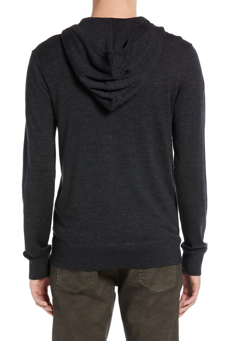Mode Slim Fit Merino Wool Zip Hoodie, Alternate, color, CORAZON TAUPE MARL
