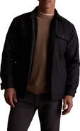 The Normal Brand Herringbone Shirt Jacket with High-Pile Fleece Lining