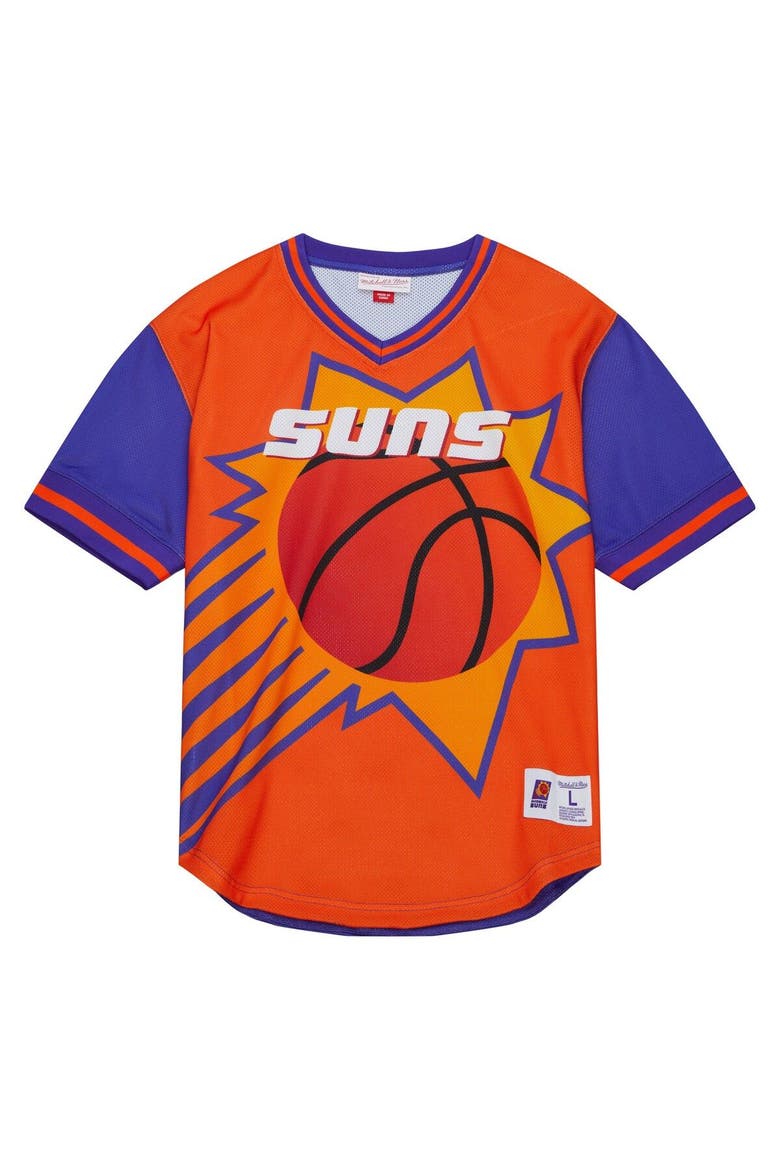 Men's Mitchell & Ness  Orange Phoenix Suns Jumbotron 3.0 Mesh V-Neck T-Shirt, Alternate, color, Orange