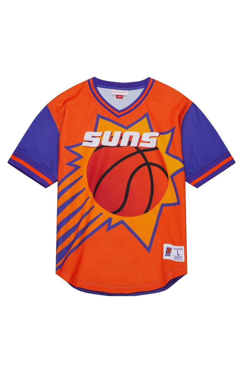 Mitchell & Ness Men's Mitchell & Ness  Orange Phoenix Suns Jumbotron 3.0 Mesh V-Neck T-Shirt, Alternate, color, Orange