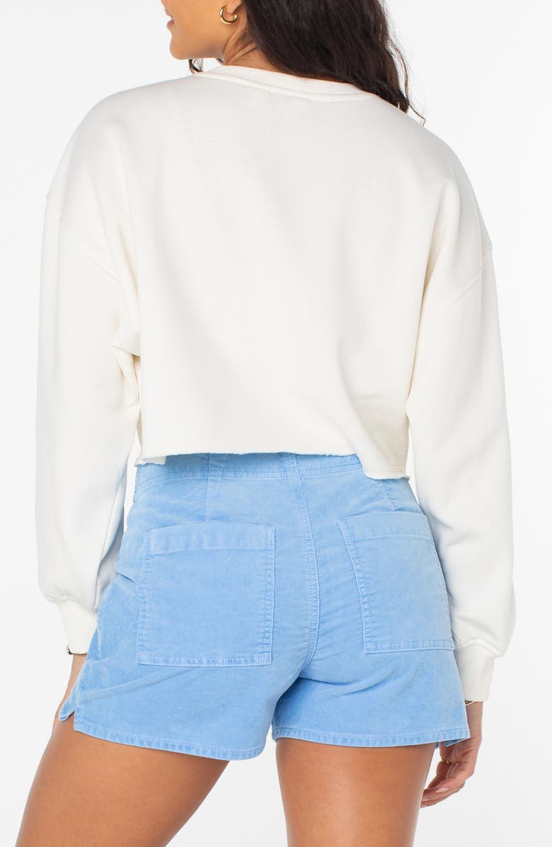 Roxy Morning Hike Crop Sweatshirt, Alternate, color, Egret