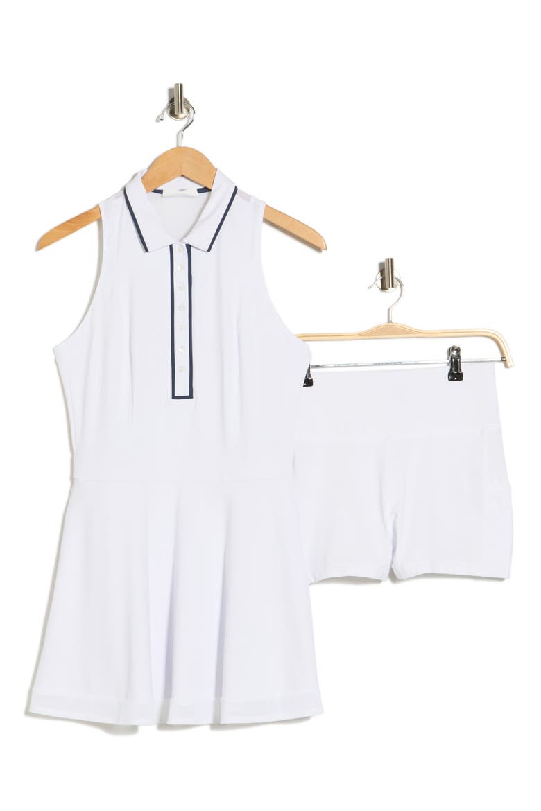 Veronica Polo Dress & Shorts Set, Alternate, color, BRIGHT WHITE