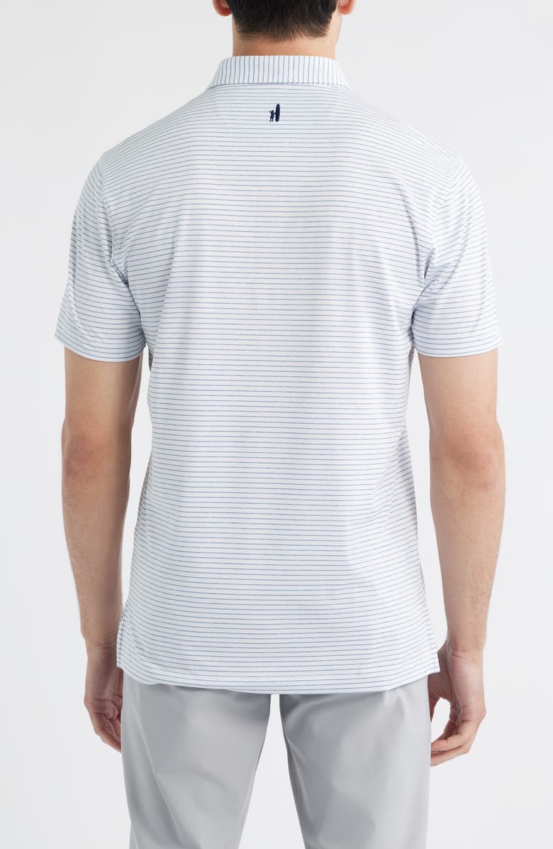 johnnie-O Michael Stripe Performance Golf Polo, Alternate, color, White Kona