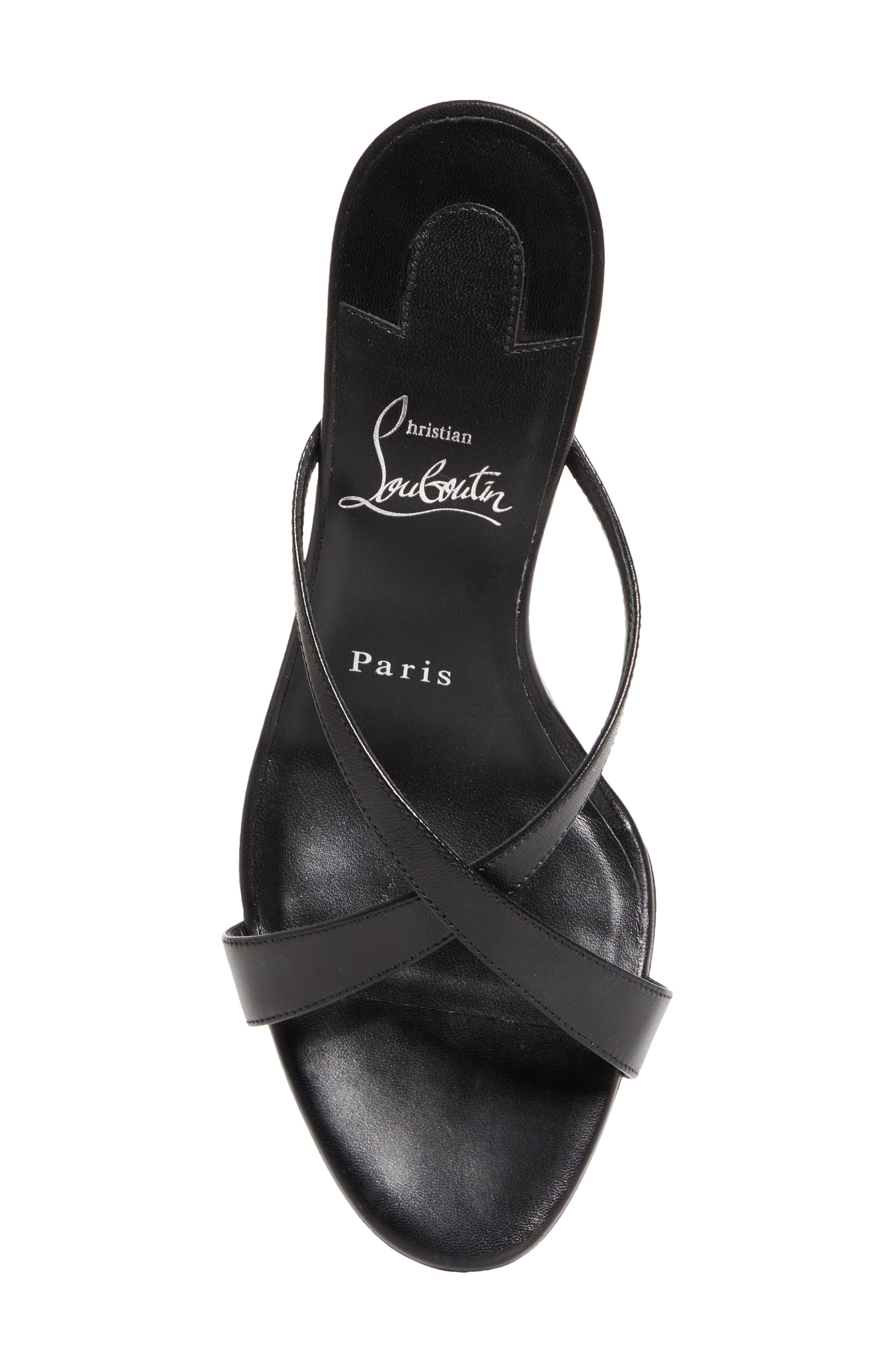 Christian Louboutin Mulazee Slide Sandal, Alternate, color, Black/ Lin Black