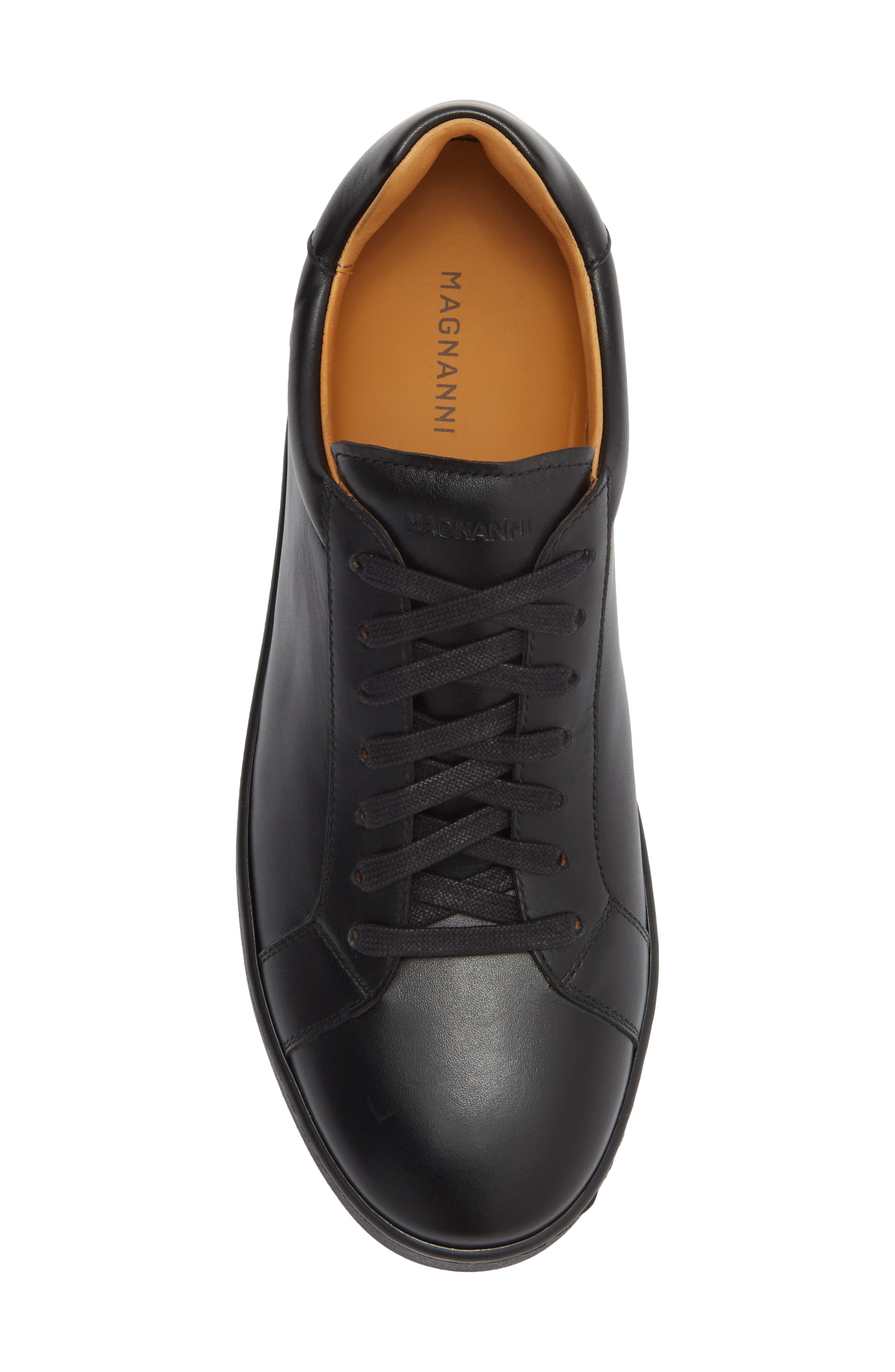 Magnanni Elonso Leather Sneaker, Alternate, color, Black