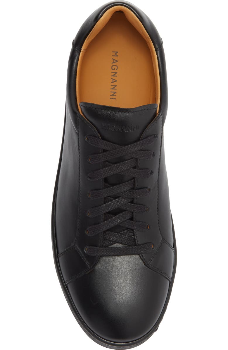 Magnanni Elonso Leather Sneaker, Alternate, color, Black