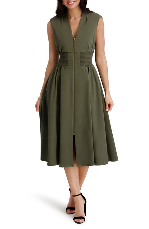 Zip Midi Dress