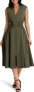 Kensie Zip Midi Dress