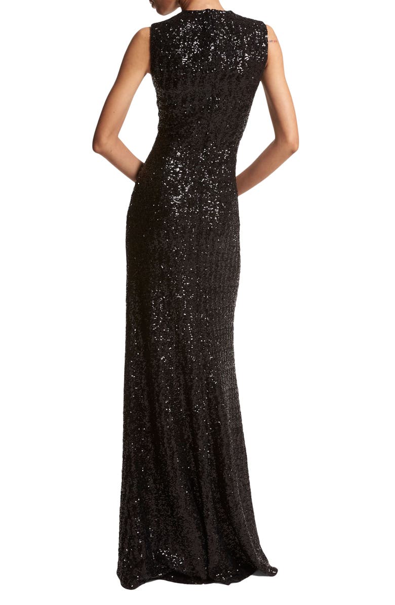 Michael Kors Collection Sleeveless Sequin A-Line Gown, Alternate, color, 