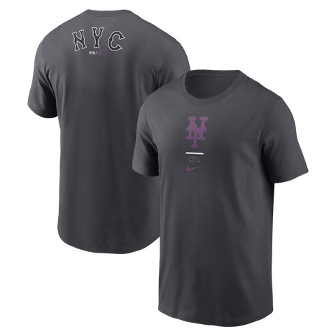 Men's Nike Anthracite New York Mets City Connect 2-Hit T-Shirt