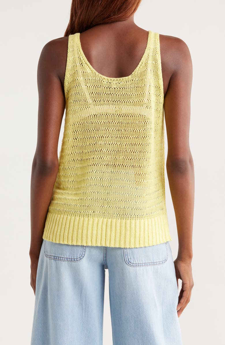 Madewell Linen Sweater Tank Top, Alternate, color, Buttermilk