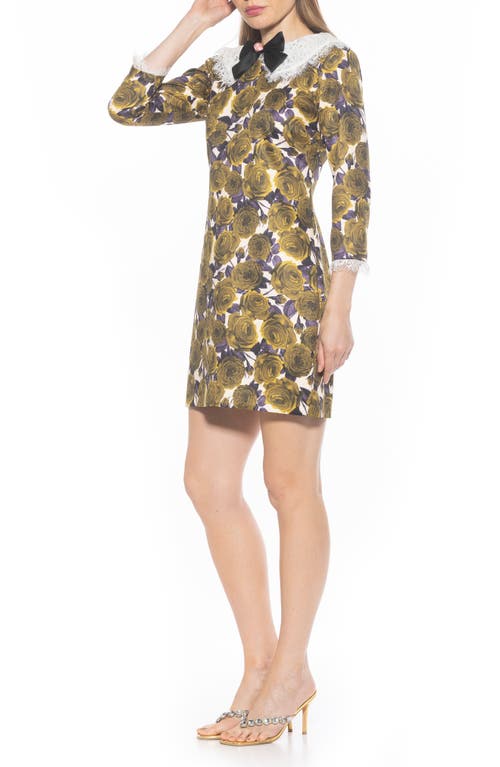 Alexia Admor Monique Twill Shift Dress In Rose Floral