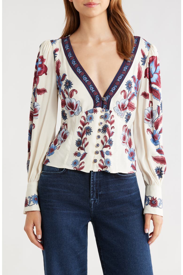 Malu Floral Top, Main, color, OFF WHITE