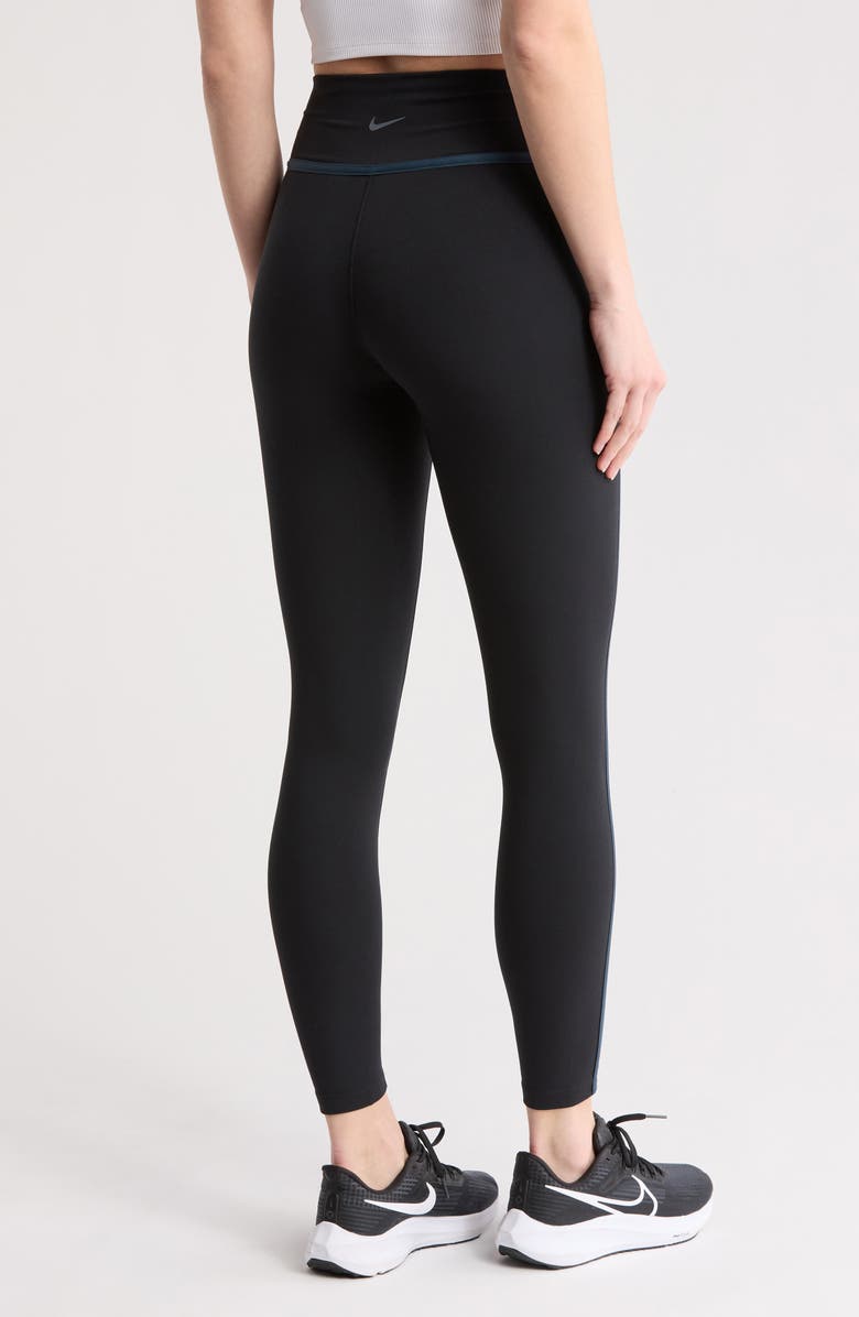 Nike Dri-FIT One High Waist 7/8 Leggings, Alternate, color, 010 Black/Black