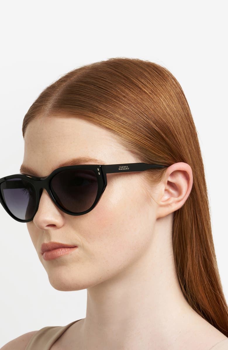 Isabel Marant 59mm Cat Eye Sunglasses, Alternate, color, Black