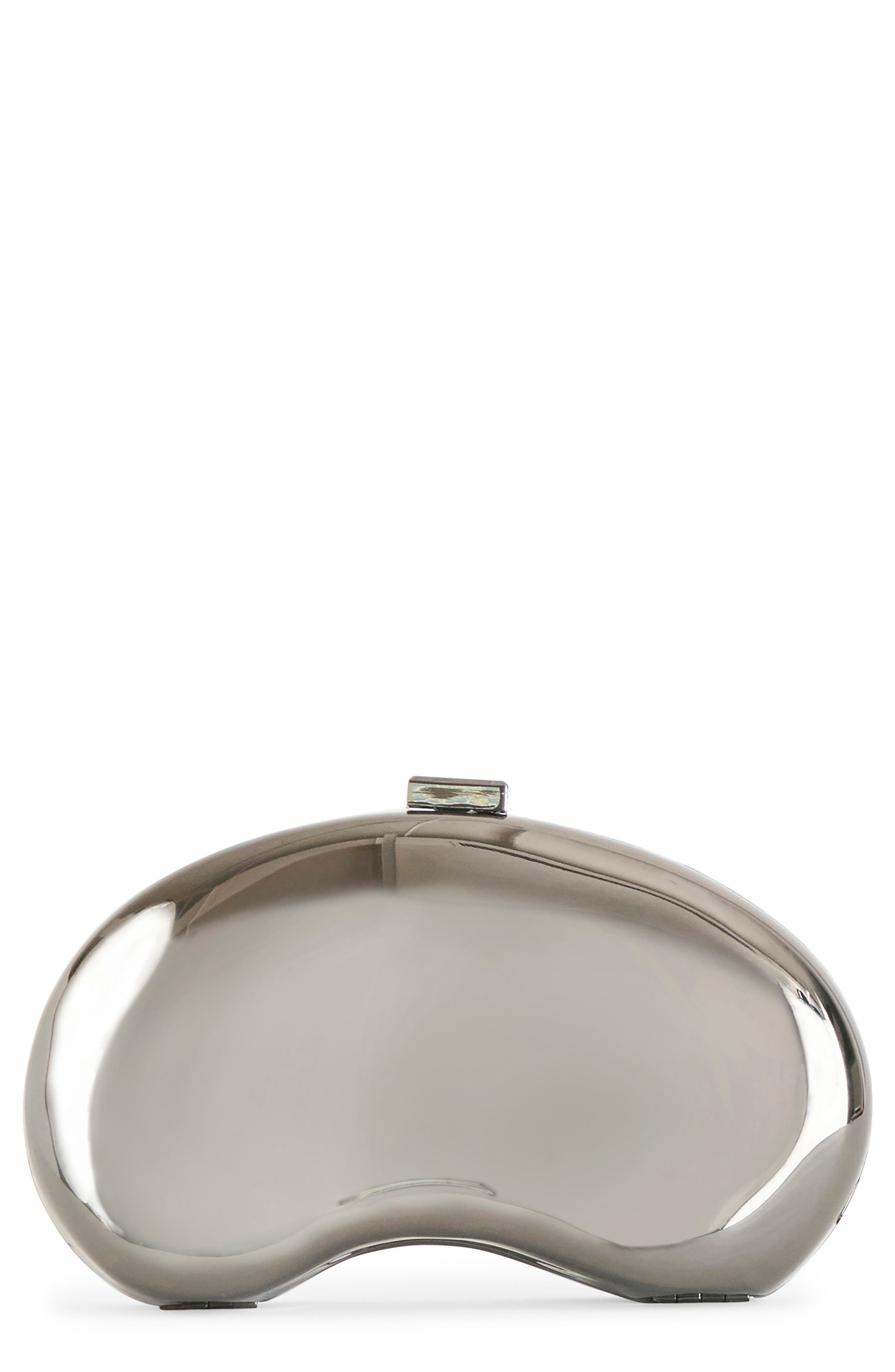 Dolce Vita Ramsey Metallic Frame Clutch, Main, color, Pewter