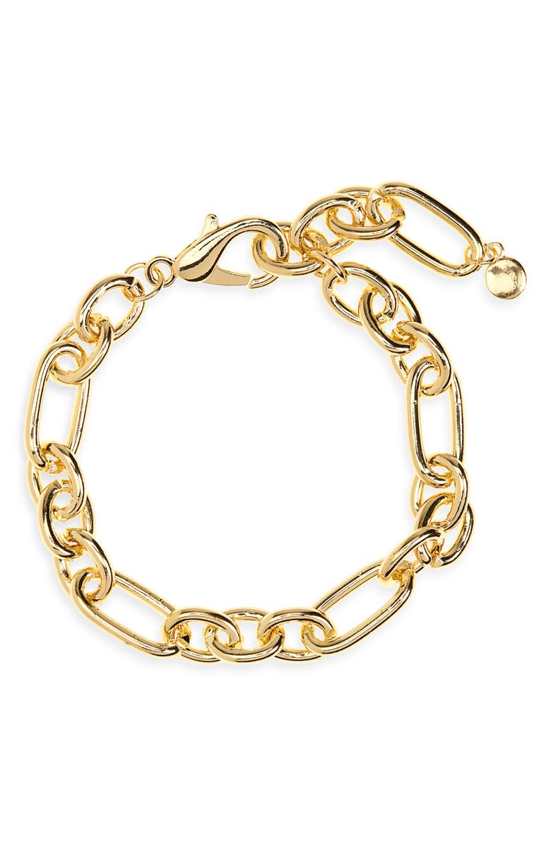 BaubleBar Mixed Chain Bracelet, Main, color, Gold