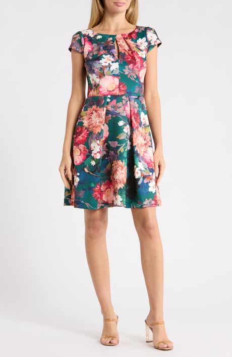 Pleated Scuba Dress