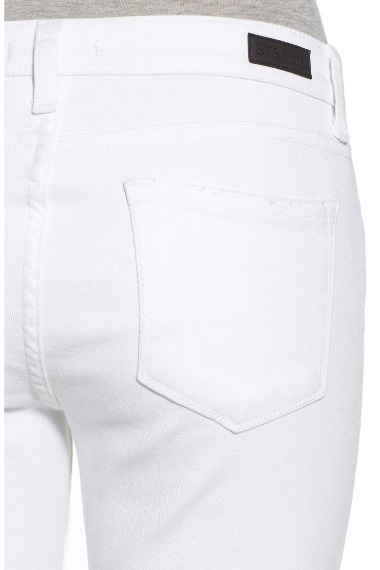 'Amy' Destroyed Skinny Jeans, Alternate, color, WHITE