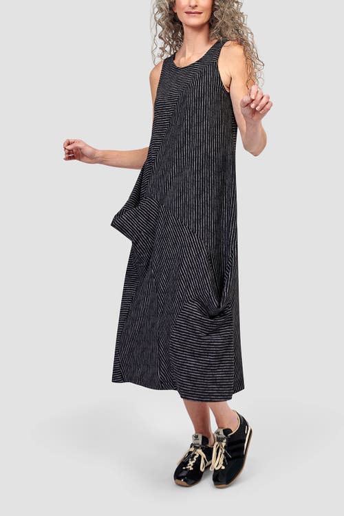 ALEMBIKA ALEMBIKA STRIPED SLEEVELESS MAXI WITH DRAPED POCKET