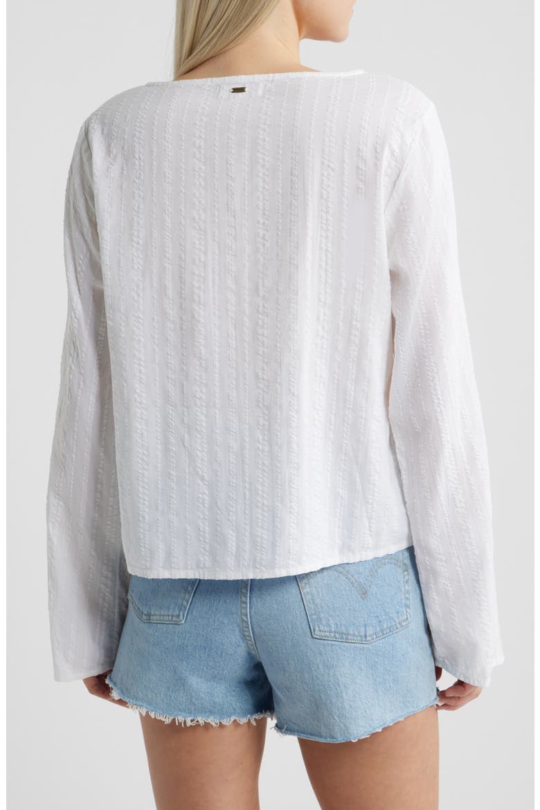 Haze Tie Front Top, Alternate, color, WHITE
