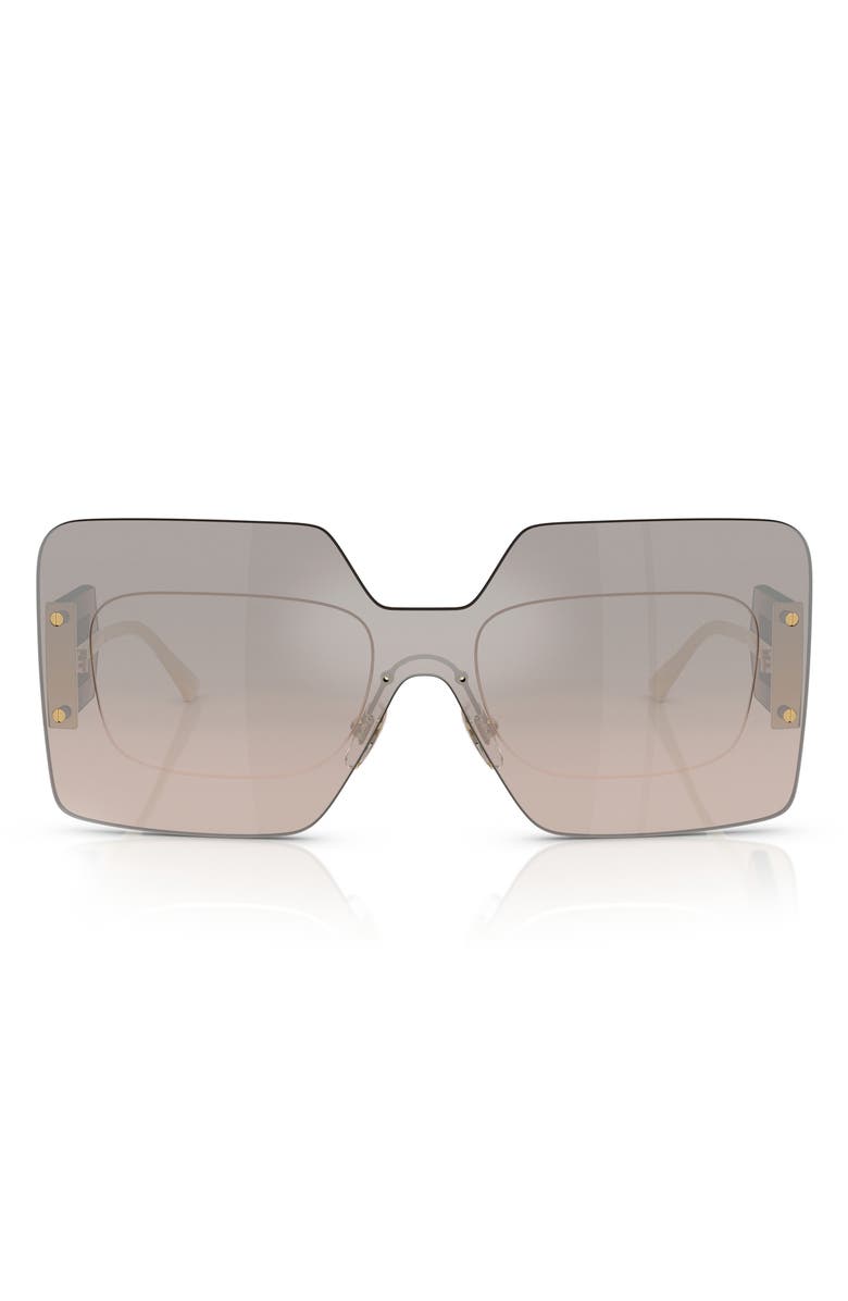 Versace 42mm Square Sunglasses, Main, color, Grey Mirror