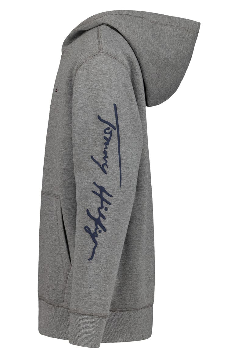 Kids' Tommy Signature Hoodie, Alternate, color, MD GREY HTHR