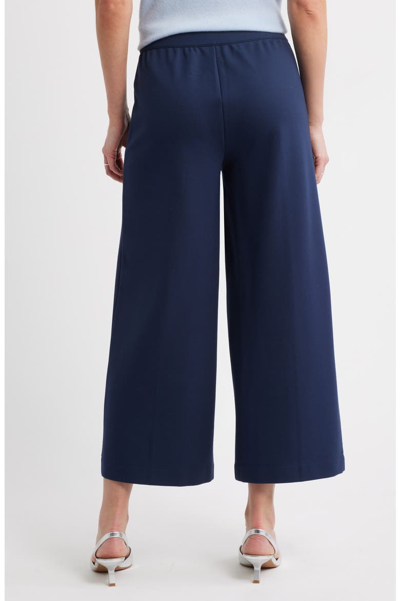 Wide Leg Crop Ponte Pants, Alternate, color, NAVY STILL