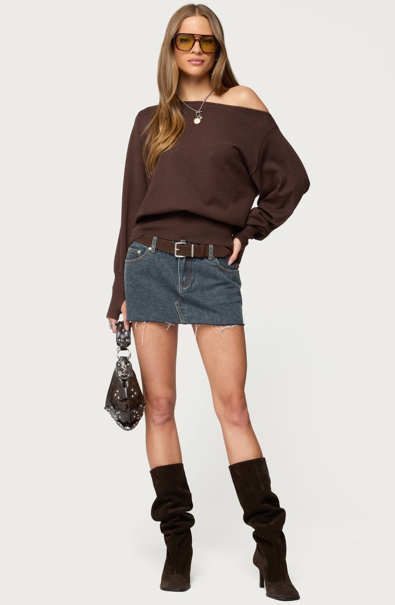 EDIKTED Oversize Off the Shoulder Sweater, Alternate, color, 